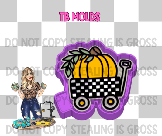 Checkered pumpkin wagon