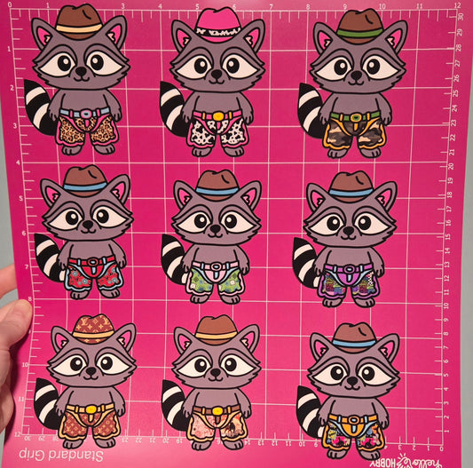 Cowboy raccoon TB MOLDS mixed grab bag cardstock