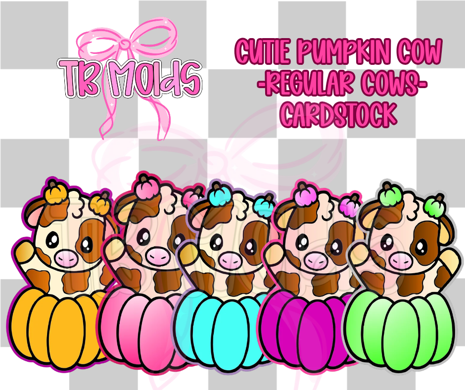 Cutie pumpkin cow-TB MOLDS mixed grab bag cardstock