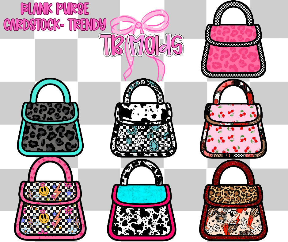 Blank Purse- TB MOLDS mixed grab bag cardstock