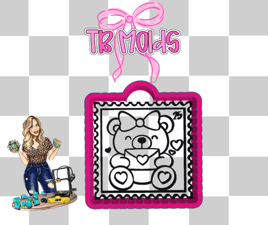 Valentine bear stamp