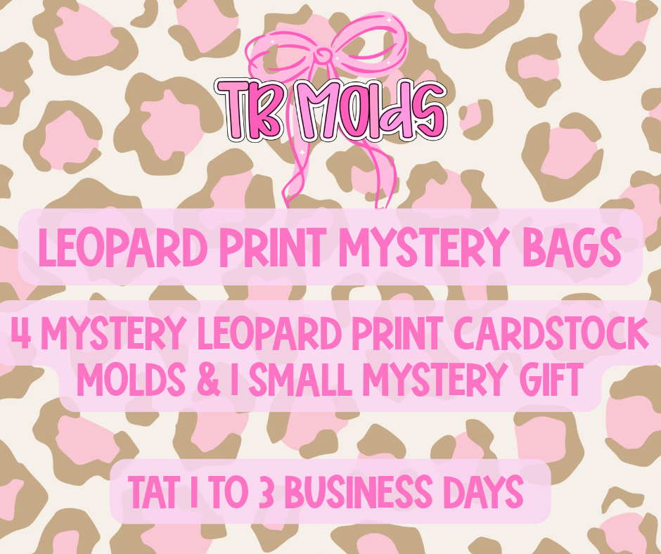 Leopard Print Mystery Bag- Cardstock Molds