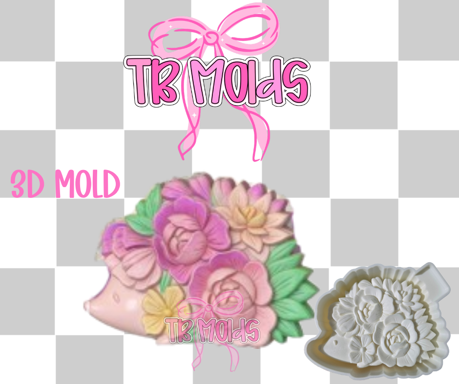 3d floral hedgehog