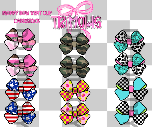 Vent clip Floppy bow mixed grab bag cardstock