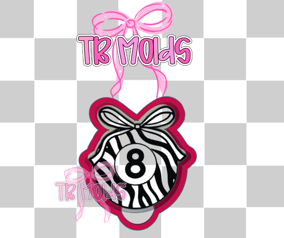 Zebra 8ball with bow