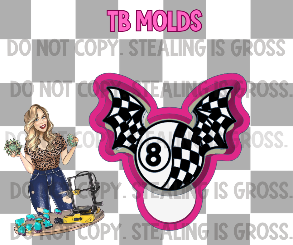Checkered 8ball bat