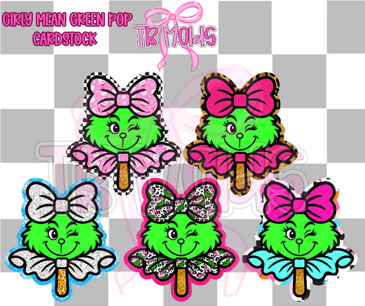 Girly Mean Green Pop- TB MOLDS mixed grab bag cardstock