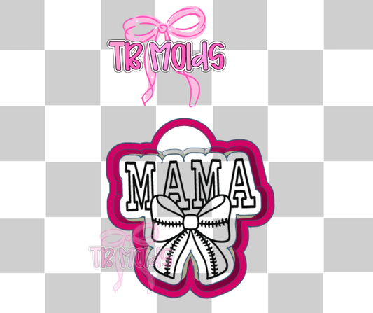 Baseball mama with bow