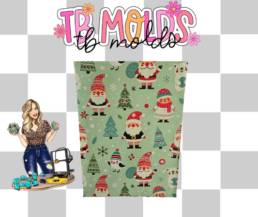 7.5 x 10.5 Woodland Santa Poly Mailer