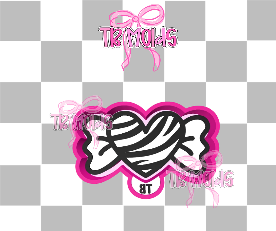 Zebra heart candy