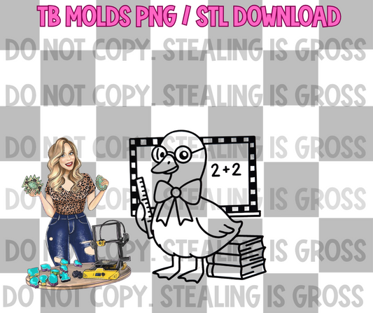 Teacher goose PNG STL