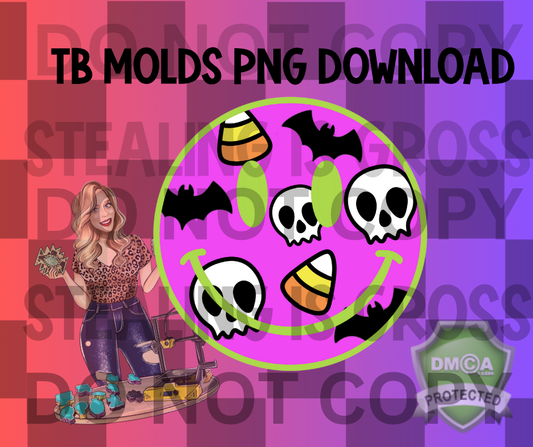 Bat skull happy face PNG