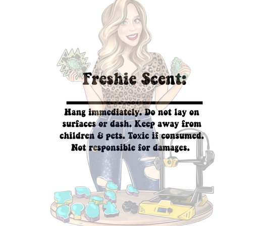 Freshie scent retro font