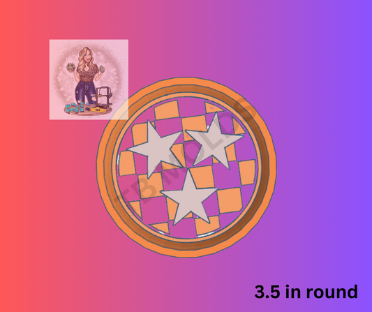 checkered tri star round