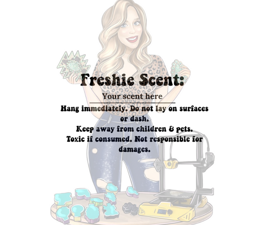 Custom Freshie Scent Labels- Retro